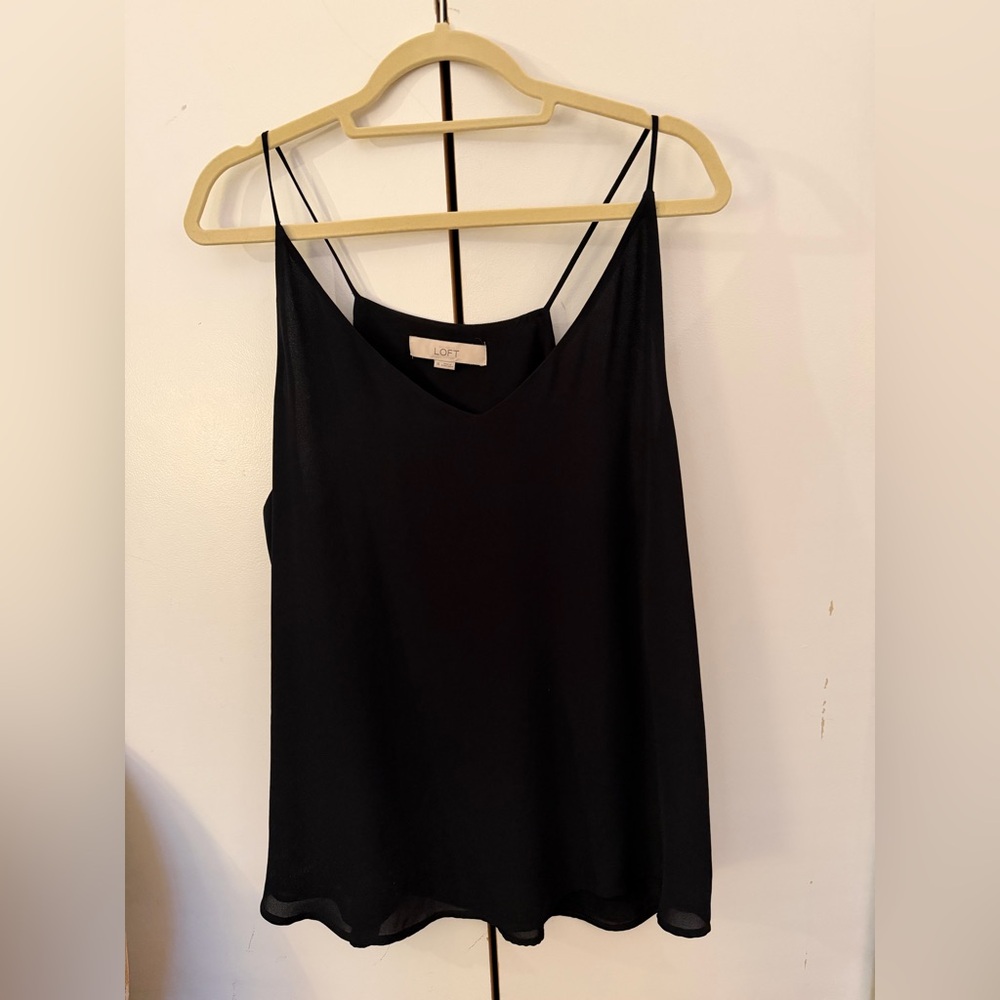 LOFT Elegant Black Camisole Top
